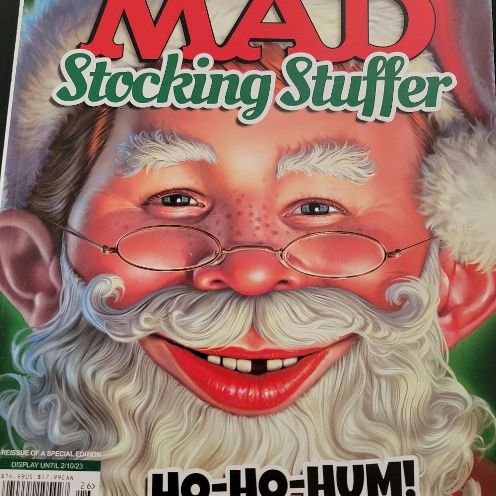 Mad Mgazine Stocking Stuffer Holiday Magazine - Red / White